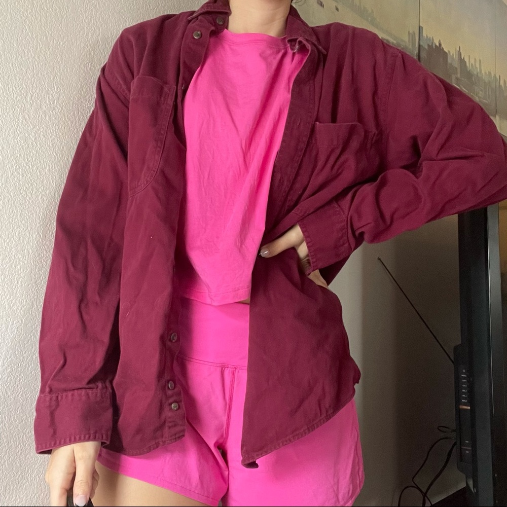💛Maroon Shacket